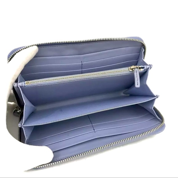 279 Fendi Vitello Liberty Rainbow Studs Leather Zip Around Long Wallet - Picture 5 of 10